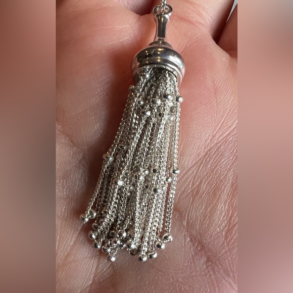 Authentic Links of London Necklace Tassel Chain Balls Bead Ball 18.5” Adjustable - Picture 12 of 16